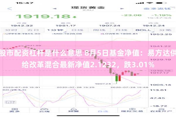 股市配资杠杆是什么意思 8月5日基金净值：易方达供给改革混合最新净值2.1232，跌3.01%