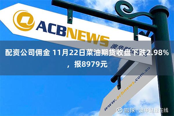 配资公司佣金 11月22日菜油期货收盘下跌2.98%，报8979元