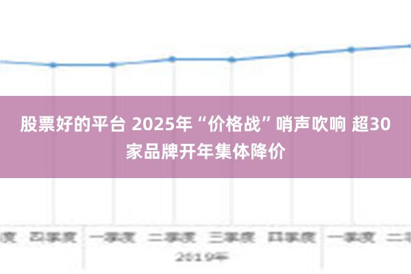 股票好的平台 2025年“价格战”哨声吹响 超30家品牌开年集体降价