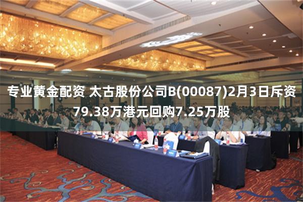 专业黄金配资 太古股份公司B(00087)2月3日斥资79.38万港元回购7.25万股